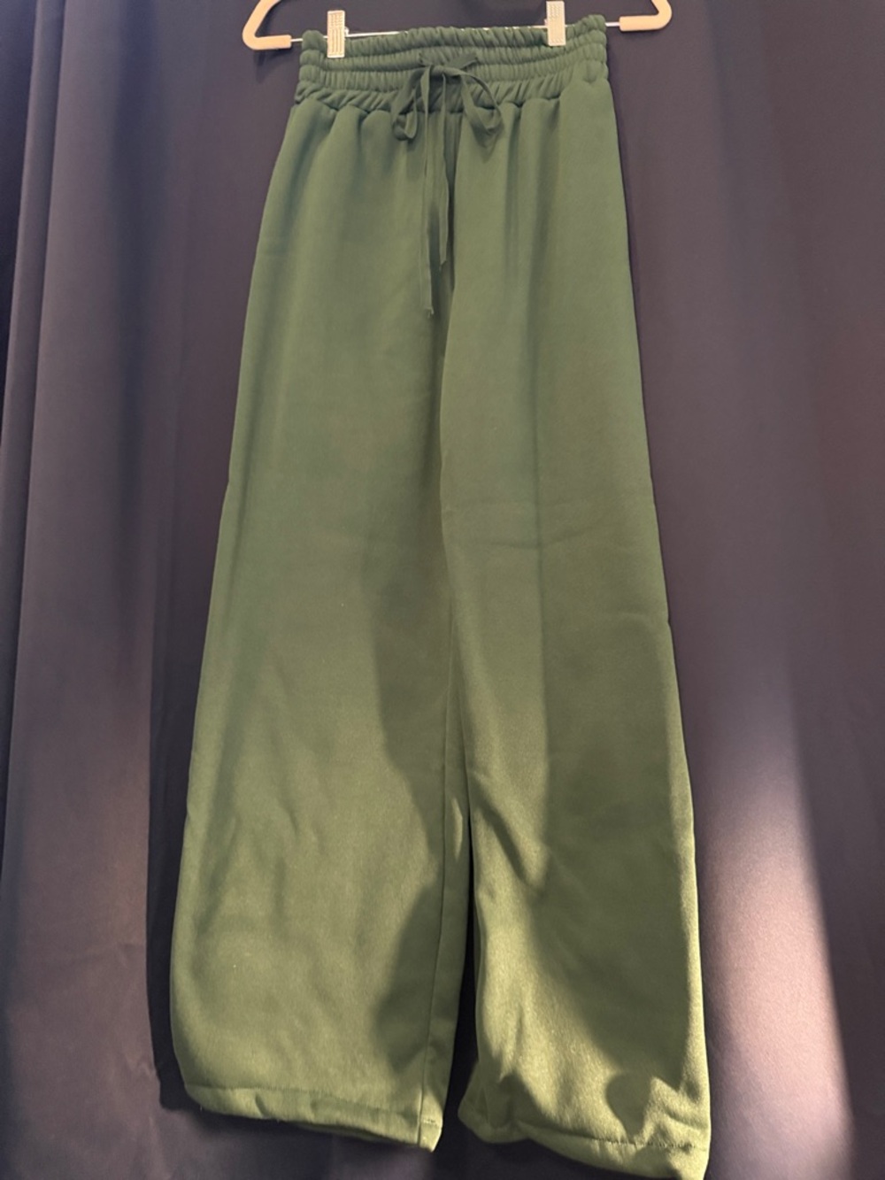 Wide-Leg Boyfriend Drawstring Track Pants